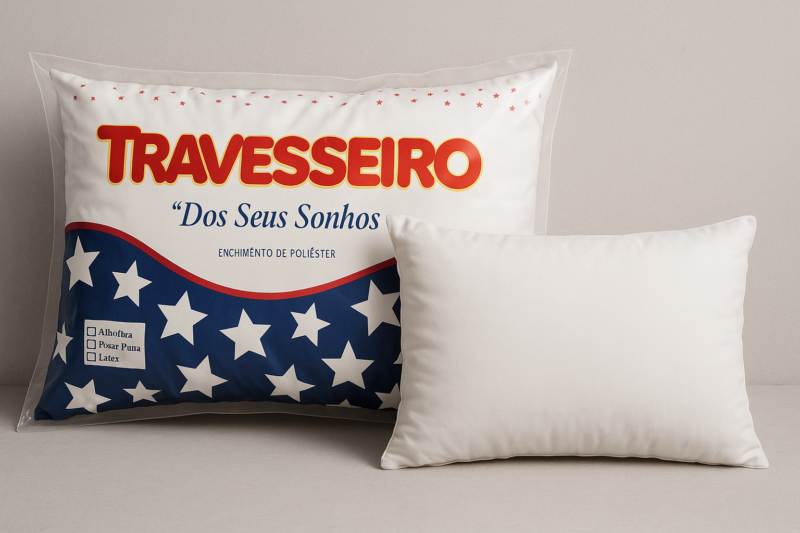 Travesseiro Polar / Flocos de Espuma 65×45×12