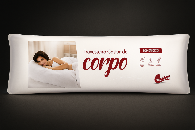 ð¥ Oferta ð¥
Travesseiro Castor de Corpo 140x40x22cm