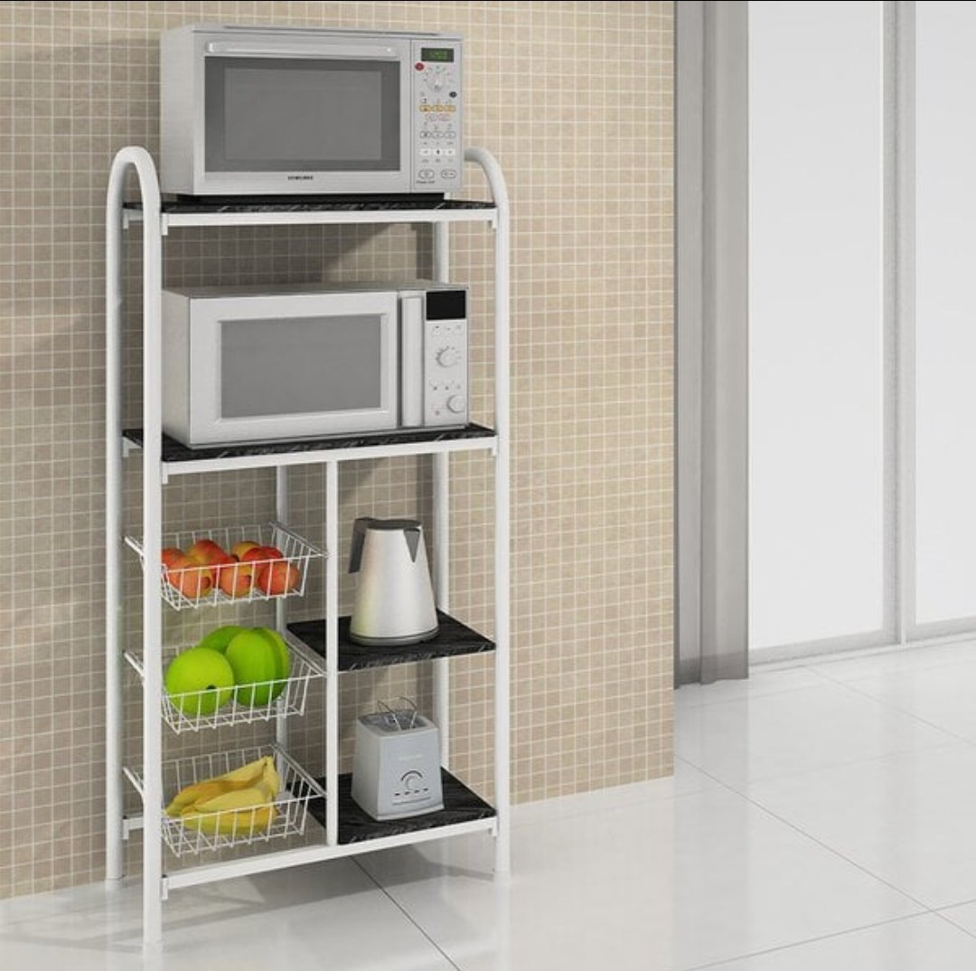 Fruteira de Tubo/ Mega- Branco 
Pedras em ardósia- Preta/ 3 Cestos 2 Pedras grandes 2 Pedras menores